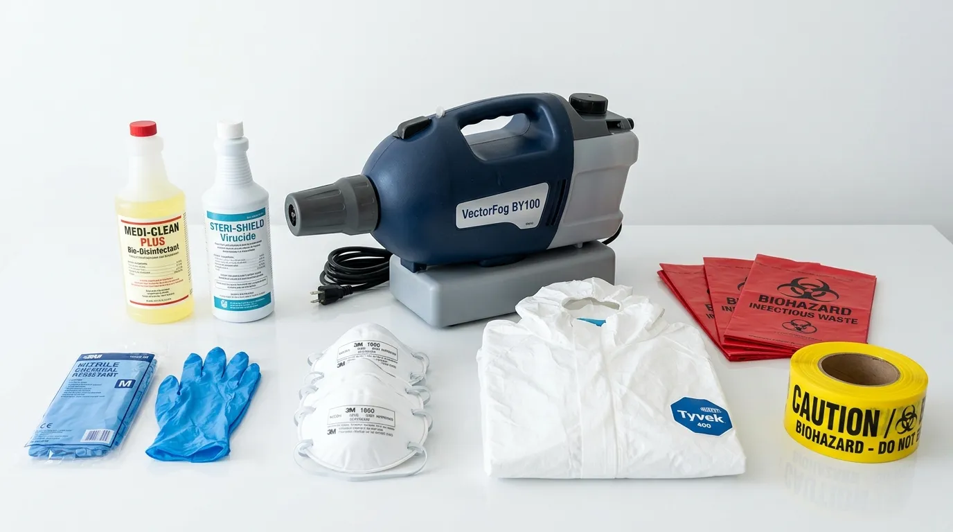 Professional biohazard remediation crew working in Fort Myers Beach